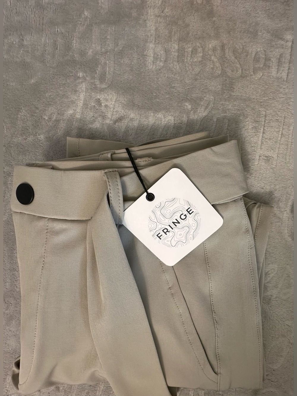 Fringe The Label Sustainable Tie Waist Golf Pants Beige NWT Size 2